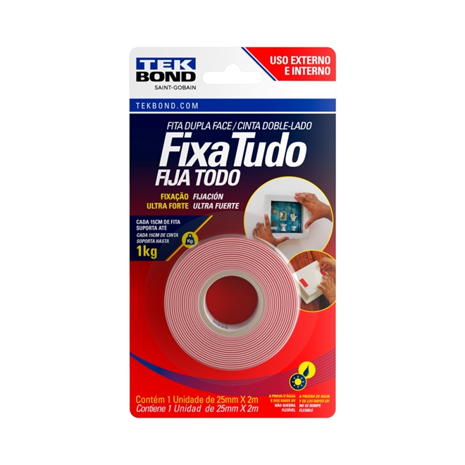 Fita Dupla Face Fixa Tudo Acr Uso Externo Mmx M Tekbond Tekbond