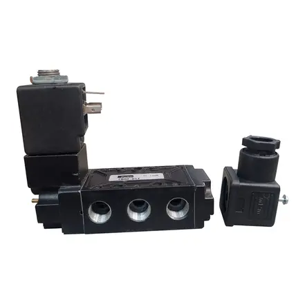 VALVULA SIMPLES SOLENOIDE 5/2 VIAS 12V 1/4 7600011TH PARKER 7600011TH