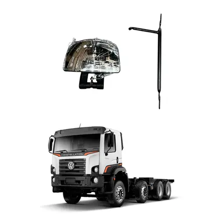 CONJUNTO ESPELHO AUXILIAR FRONTAL CONVEXO C/ BRACO VW ER134