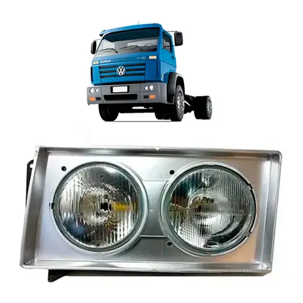 FAROL DUPLO - LE (MOLDURA PRATA) VW WORKER TODOS NINO 2S0941007B