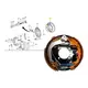 FREIO COMPLETO DA RODA TRASEIRA - LD FORD F350 2014/... MG EC352209AA
