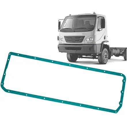 Junta do Cárter 21 Furos Motor Mercedes-Benz OM457 6 Cilindros Original 4470140022