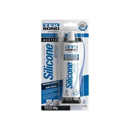 SILICONE 50g BRANCO VEDACAO BANHEIRO BOX COZINHA TEKBOND 22034001202