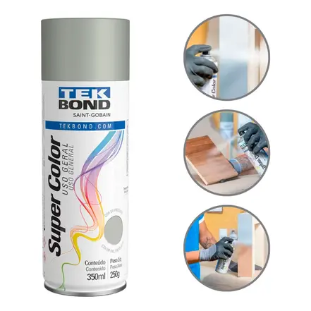 TINTA AEROSSOL ALUMINIO USO GERAL 350ML 250g TEKBOND 23031006900
