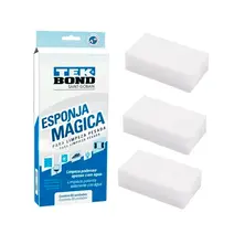ESPONJA MAGICA DE ESPUMA POLIURETANO C/ 3 ESPONJAS TEKBOND 24361000302