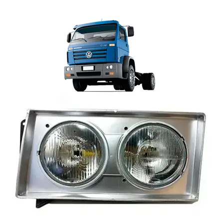 FAROL DUPLO - LE (MOLDURA PRATA) VW WORKER TODOS PRADOLUX 2S0941007B