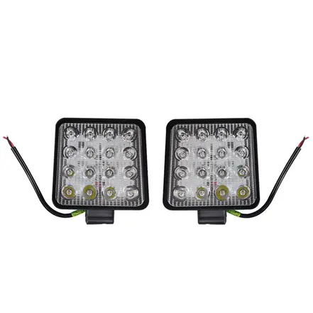 FAROL LED MILHA QUADRADO 48W 16 LEDS BIVOLT BASE FINA (PAR) GTL0103BR