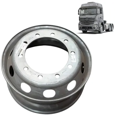 RODA ACO 22.5X8.25 10 FUROS PNEU 295 SUSPENSYS 2V2601027A