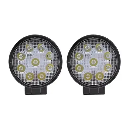 FAROL DE MILHA LED REDONDO BIVOLT 9 LEDS 27W (PAR) GTL0106BR