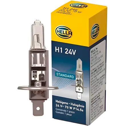 Lâmpada Farol H1 24V 70W Hella 2T0819040
