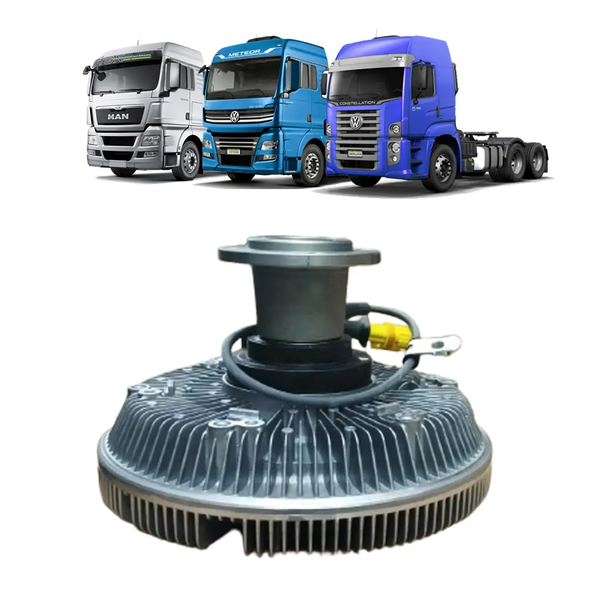 EMBREAGEM VISCOSA C/ CHICOTE VW MAN TGX BORG ORIGINAL - BORG