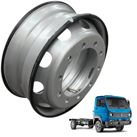 RODA DE ACO 22.5X7.5 10 FUROS PNEU 275 VW FORD MB 2T2601027A