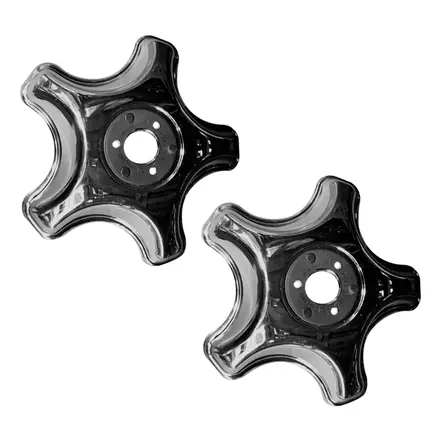 CALOTA ARO 16 METAL C/ CALIBRADOR CROMADA 5 PONTAS ( PAR ) CLM1018