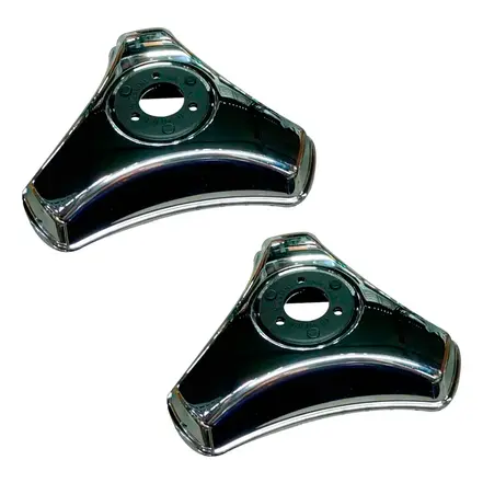 Calota Aro 16 ABS C/ Calibrador Cromada 3 Pontas ( Par ) CLM1006