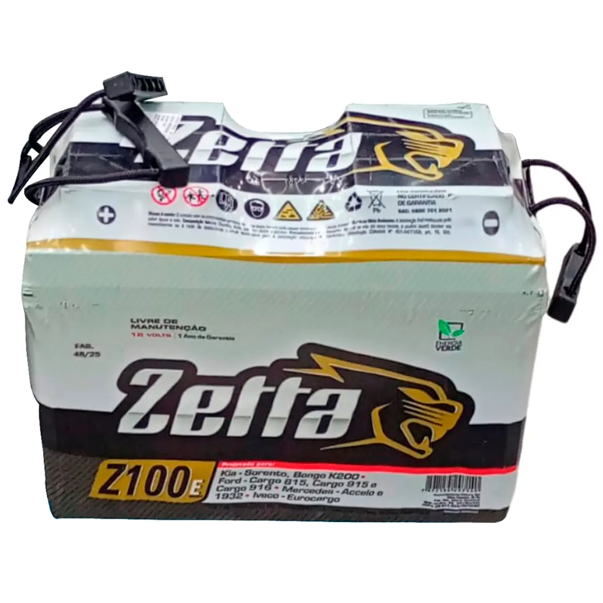 Bateria 12V 100A (polo Esquerdo) C/ Troca Zetta 48717069
