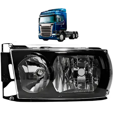 Farol Principal - LE (mascara Negra) SCANIA Série 5 e 6 Nino 1949906
