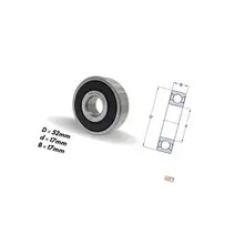 ROLAMENTO ESFERAS ALTERNADOR TRASEIRO 17X52X17MM IKRO
